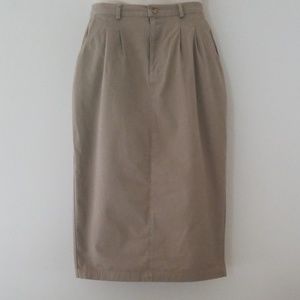 Averroe Khaki Beige Pure Cotton Casual Skirt Sz 14